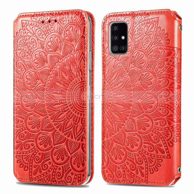 Funda de Cuero Cartera con Soporte Patron de Moda Carcasa S01D para Samsung Galaxy A51 4G