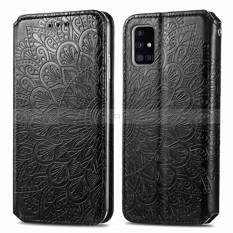 Funda de Cuero Cartera con Soporte Patron de Moda Carcasa S01D para Samsung Galaxy A71 4G A715