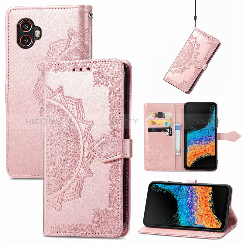 Funda de Cuero Cartera con Soporte Patron de Moda Carcasa S01D para Samsung Galaxy XCover 6 Pro 5G