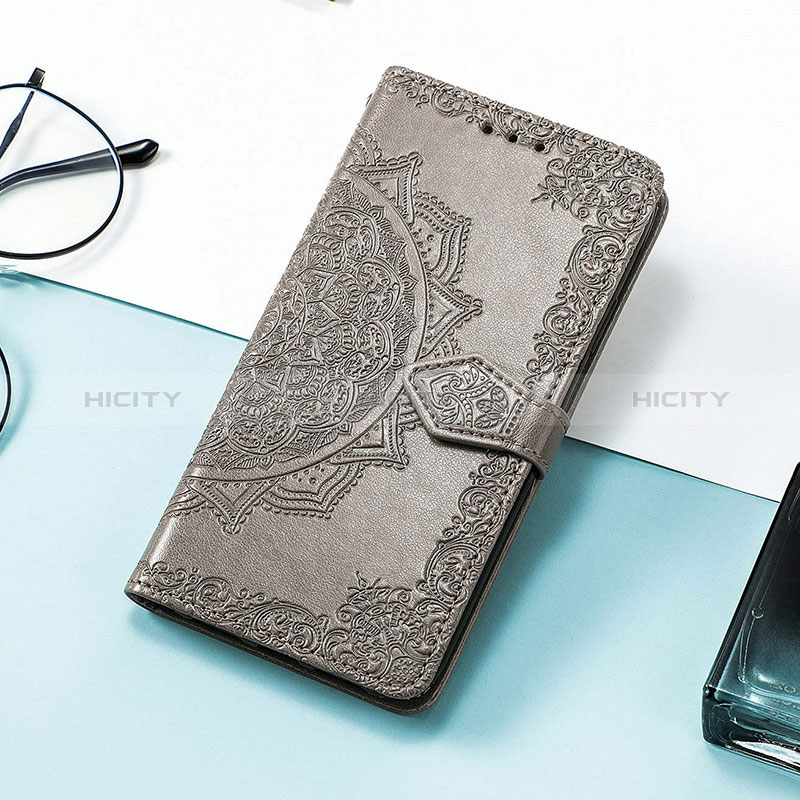 Funda de Cuero Cartera con Soporte Patron de Moda Carcasa S01D para Samsung Galaxy XCover 6 Pro 5G Gris