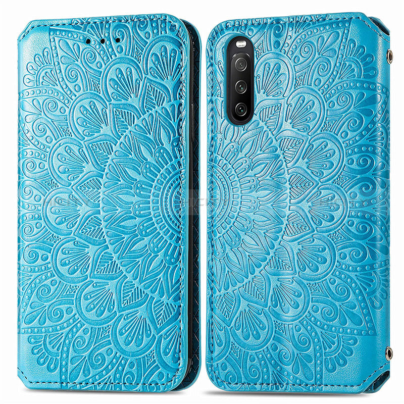 Funda de Cuero Cartera con Soporte Patron de Moda Carcasa S01D para Sony Xperia 10 III