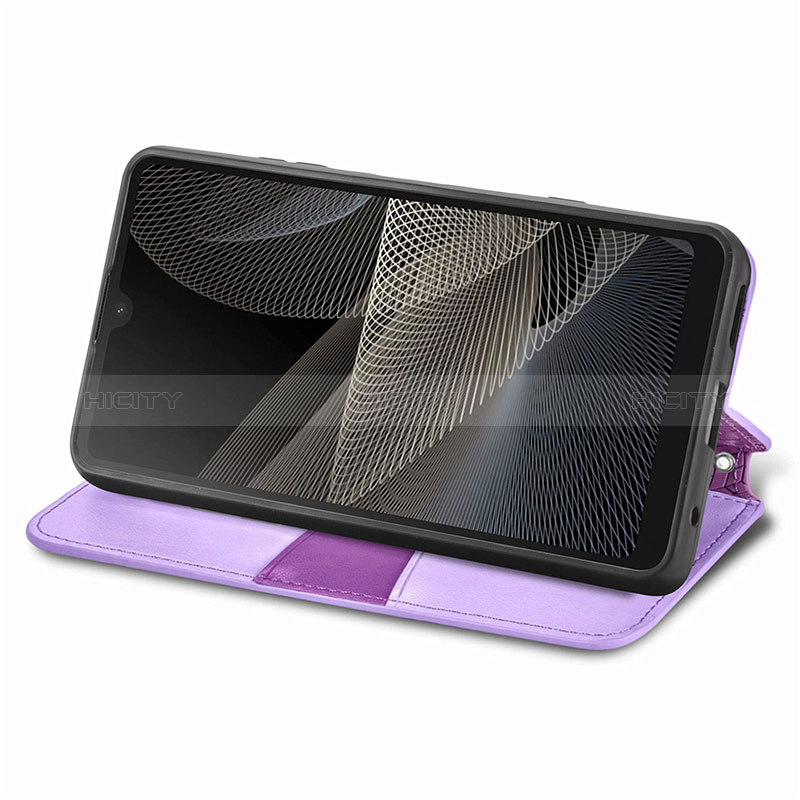 Funda de Cuero Cartera con Soporte Patron de Moda Carcasa S01D para Sony Xperia Ace II