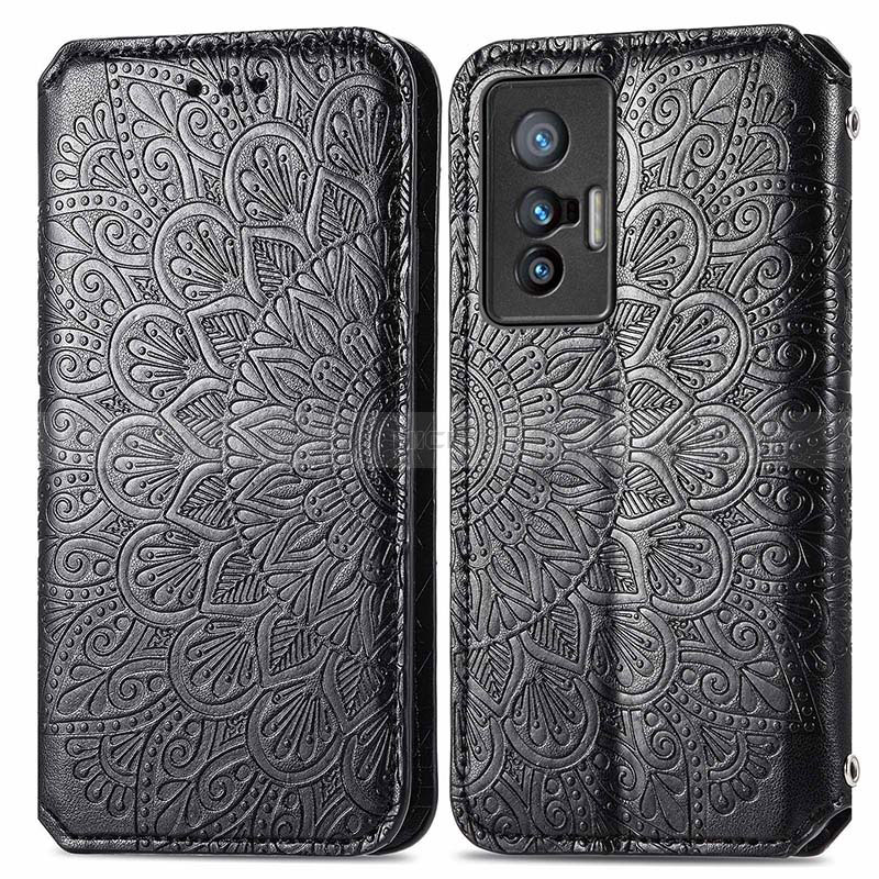 Funda de Cuero Cartera con Soporte Patron de Moda Carcasa S01D para Vivo X70 5G