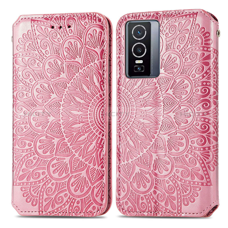 Funda de Cuero Cartera con Soporte Patron de Moda Carcasa S01D para Vivo Y76 5G