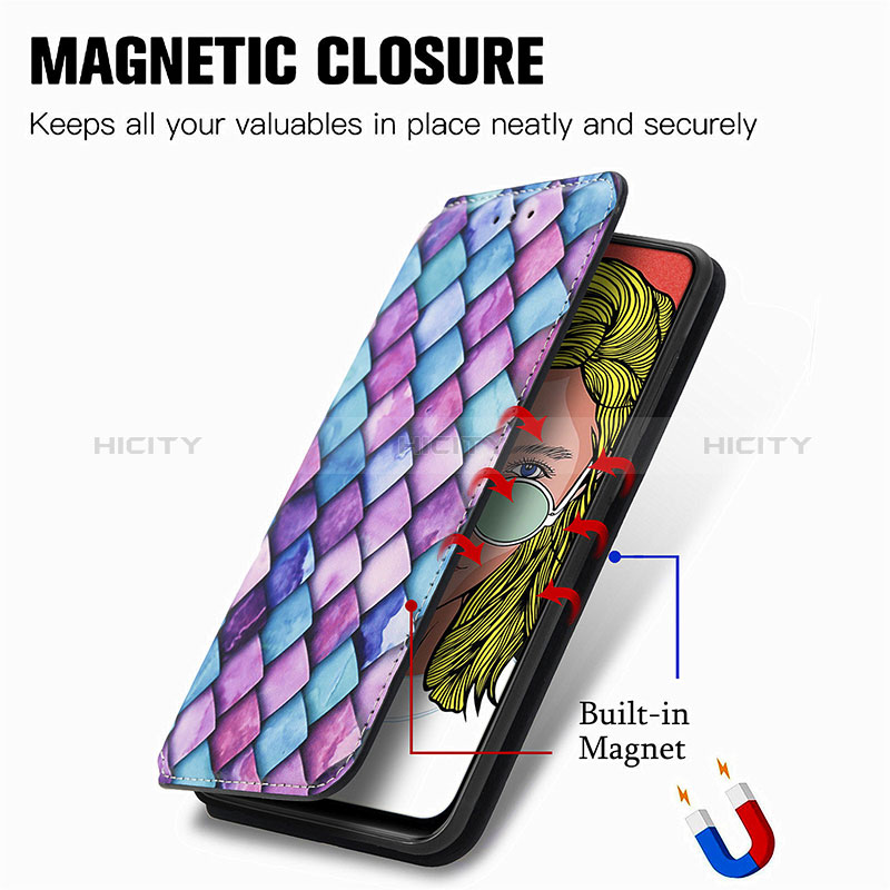 Funda de Cuero Cartera con Soporte Patron de Moda Carcasa S02D para Huawei Honor 9X