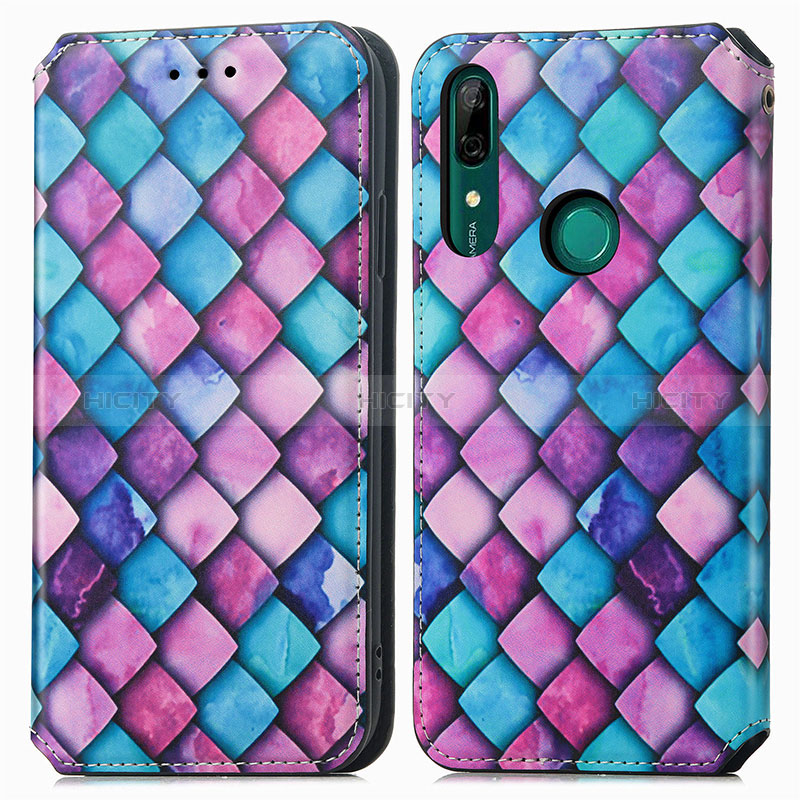 Funda de Cuero Cartera con Soporte Patron de Moda Carcasa S02D para Huawei Honor 9X