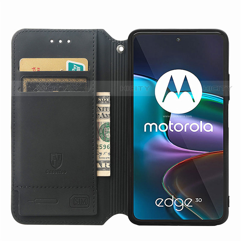 Funda de Cuero Cartera con Soporte Patron de Moda Carcasa S02D para Motorola Moto Edge 30 5G