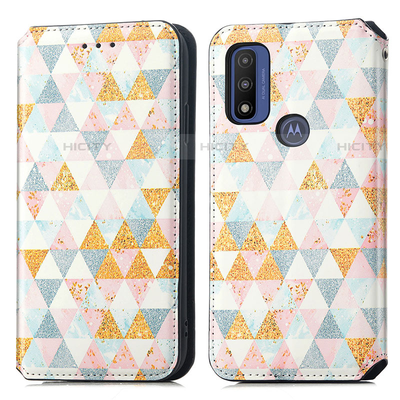 Funda de Cuero Cartera con Soporte Patron de Moda Carcasa S02D para Motorola Moto G Pure