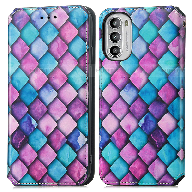 Funda de Cuero Cartera con Soporte Patron de Moda Carcasa S02D para Motorola Moto G82 5G