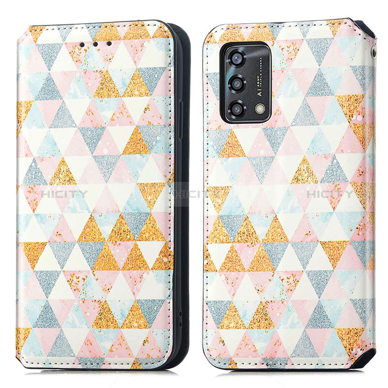 Funda de Cuero Cartera con Soporte Patron de Moda Carcasa S02D para Oppo F19