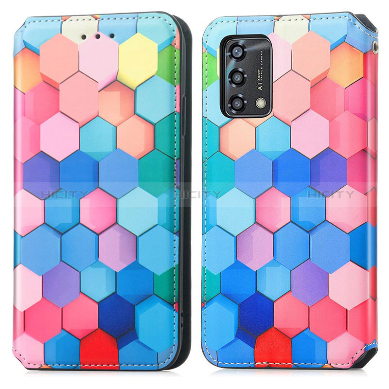 Funda de Cuero Cartera con Soporte Patron de Moda Carcasa S02D para Oppo F19 Vistoso