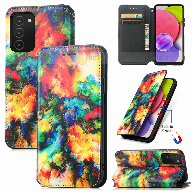 Funda de Cuero Cartera con Soporte Patron de Moda Carcasa S02D para Samsung Galaxy M02s