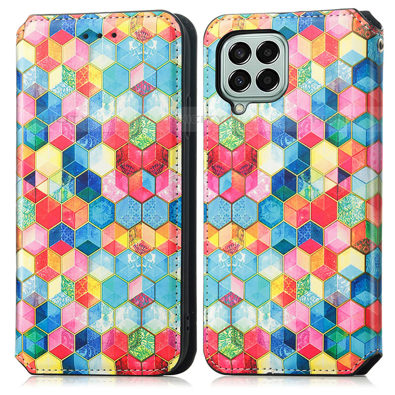 Funda de Cuero Cartera con Soporte Patron de Moda Carcasa S02D para Samsung Galaxy M33 5G