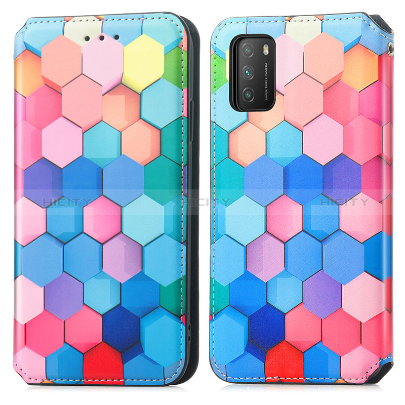 Funda de Cuero Cartera con Soporte Patron de Moda Carcasa S02D para Xiaomi Poco M3