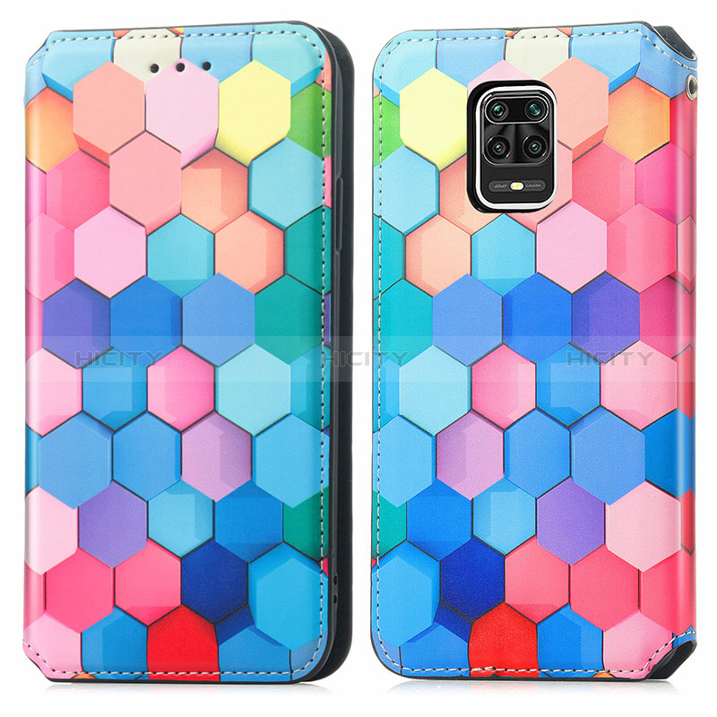 Funda de Cuero Cartera con Soporte Patron de Moda Carcasa S02D para Xiaomi Redmi Note 9 Pro