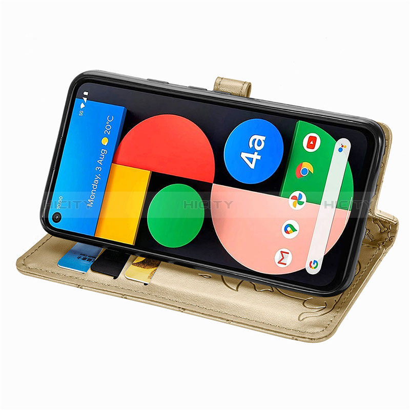 Funda de Cuero Cartera con Soporte Patron de Moda Carcasa S03D para Google Pixel 4a 5G