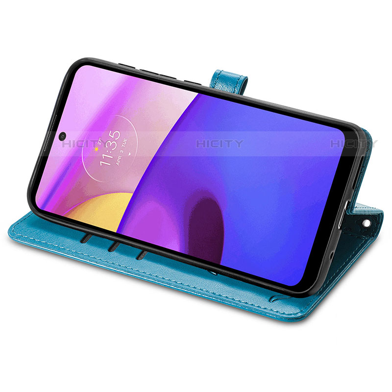 Funda de Cuero Cartera con Soporte Patron de Moda Carcasa S03D para Motorola Moto E30