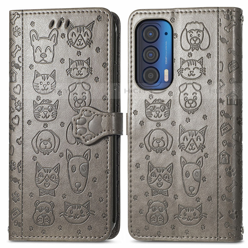 Funda de Cuero Cartera con Soporte Patron de Moda Carcasa S03D para Motorola Moto Edge (2021) 5G