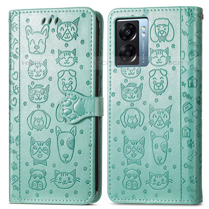 Funda de Cuero Cartera con Soporte Patron de Moda Carcasa S03D para OnePlus Nord N300 5G