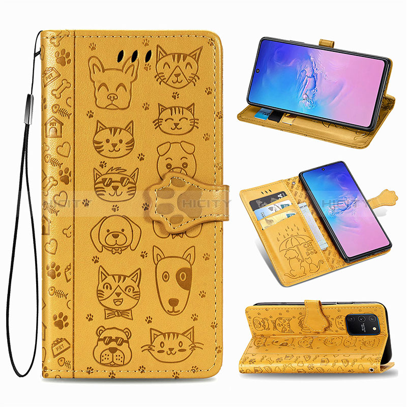 Funda de Cuero Cartera con Soporte Patron de Moda Carcasa S03D para Samsung Galaxy M80S