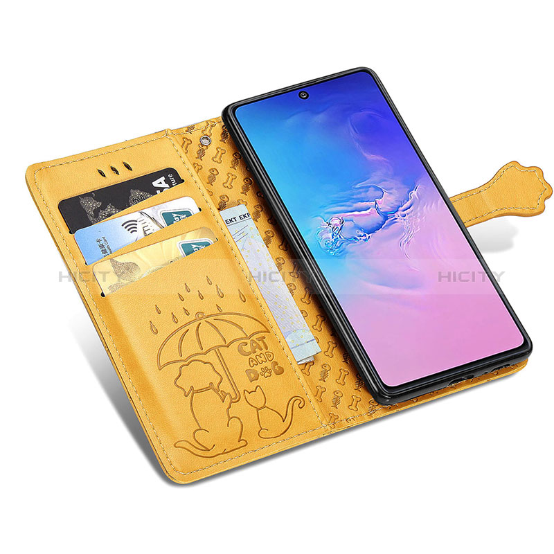 Funda de Cuero Cartera con Soporte Patron de Moda Carcasa S03D para Samsung Galaxy S10 Lite