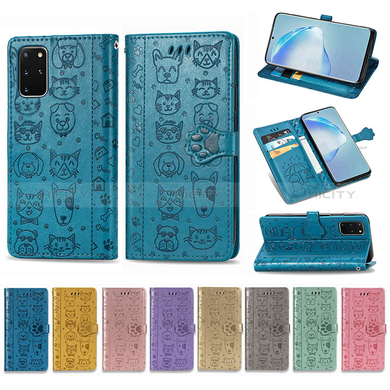 Funda de Cuero Cartera con Soporte Patron de Moda Carcasa S03D para Samsung Galaxy S20 Plus