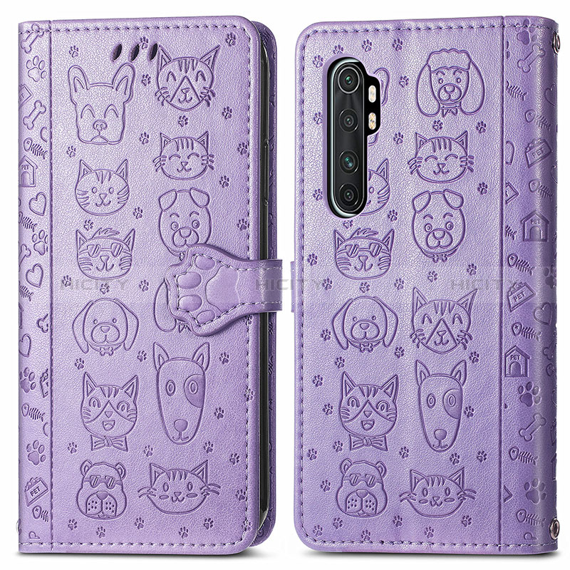 Funda de Cuero Cartera con Soporte Patron de Moda Carcasa S03D para Xiaomi Mi Note 10 Lite