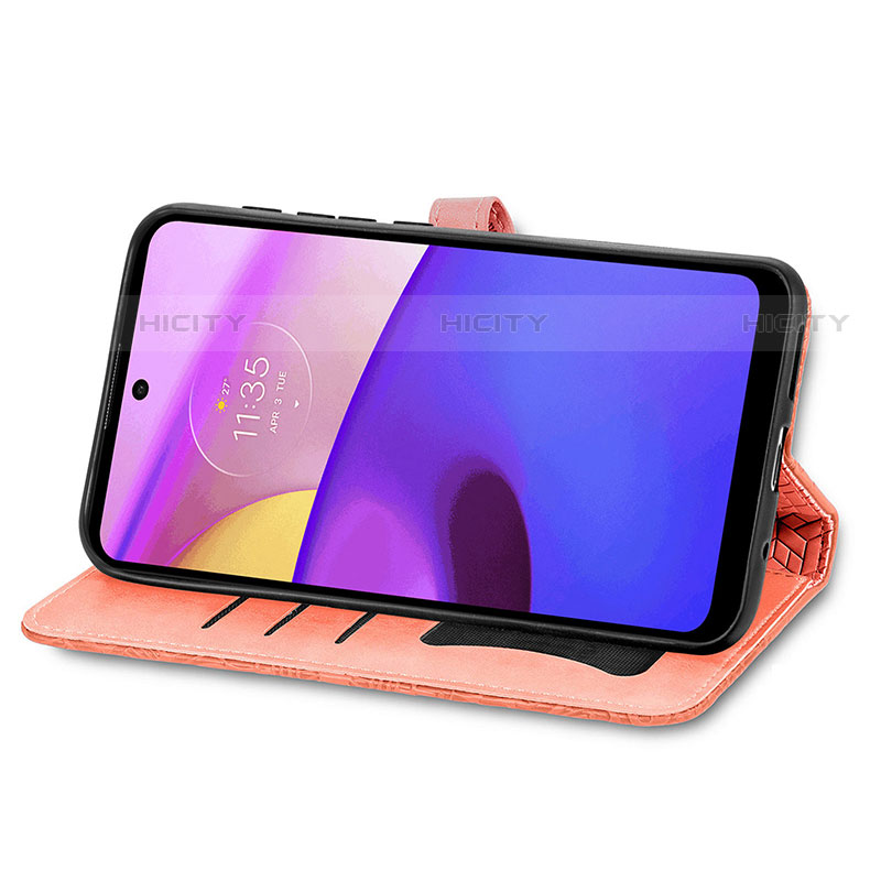 Funda de Cuero Cartera con Soporte Patron de Moda Carcasa S04D para Motorola Moto E20