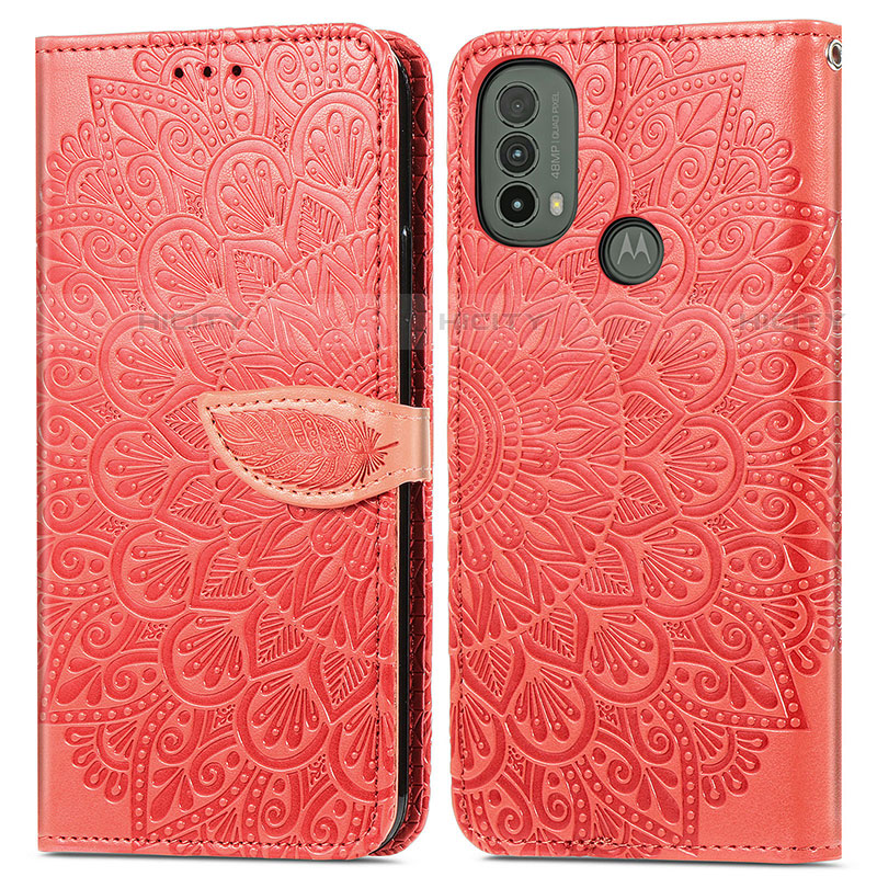 Funda de Cuero Cartera con Soporte Patron de Moda Carcasa S04D para Motorola Moto E20