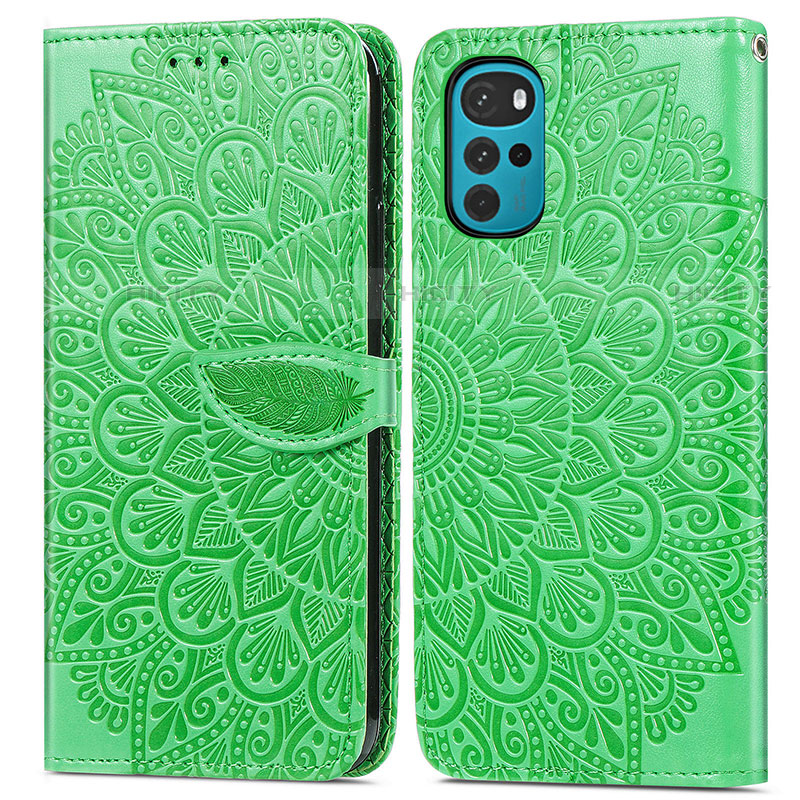 Funda de Cuero Cartera con Soporte Patron de Moda Carcasa S04D para Motorola Moto G22