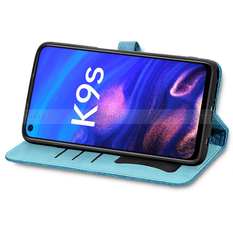 Funda de Cuero Cartera con Soporte Patron de Moda Carcasa S04D para Oppo K9S 5G