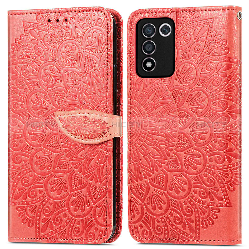 Funda de Cuero Cartera con Soporte Patron de Moda Carcasa S04D para Oppo K9S 5G