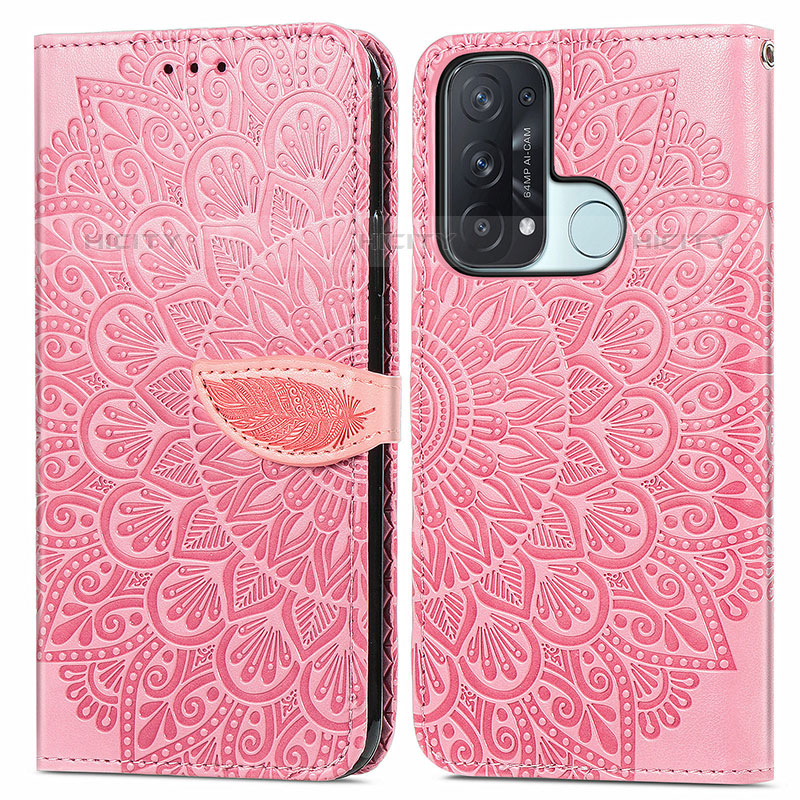 Funda de Cuero Cartera con Soporte Patron de Moda Carcasa S04D para Oppo Reno5 A