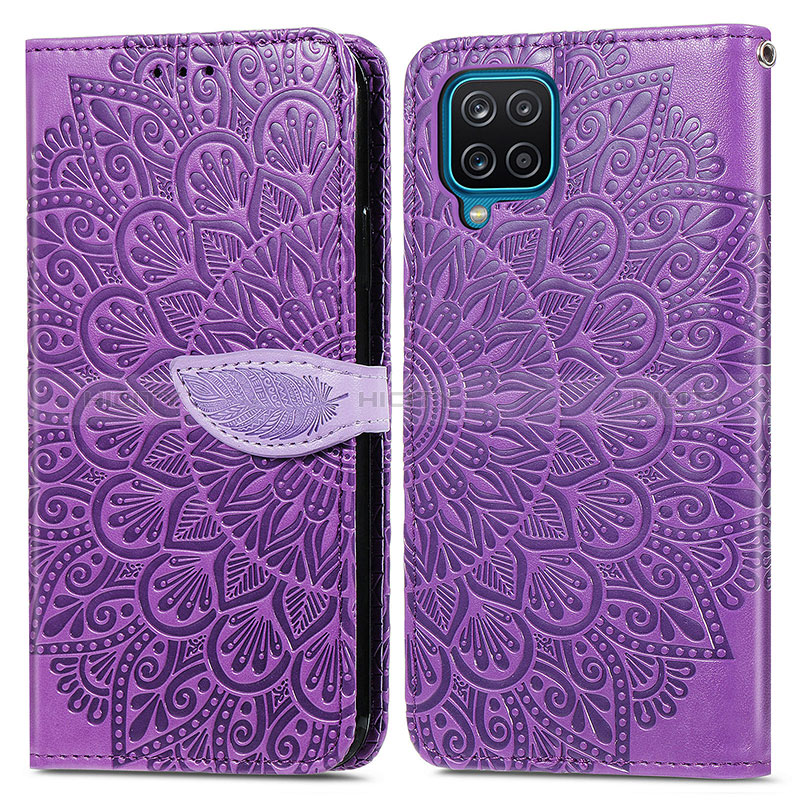 Funda de Cuero Cartera con Soporte Patron de Moda Carcasa S04D para Samsung Galaxy F12