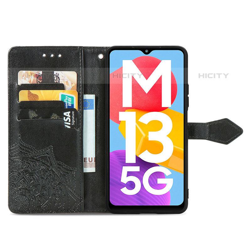 Funda de Cuero Cartera con Soporte Patron de Moda Carcasa S04D para Samsung Galaxy M13 5G