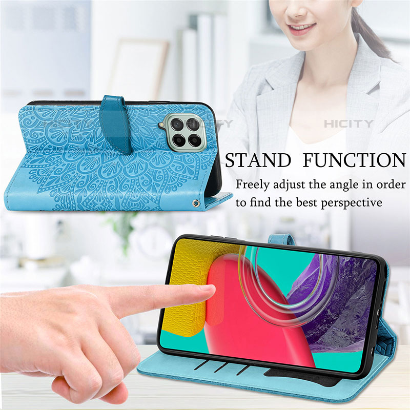 Funda de Cuero Cartera con Soporte Patron de Moda Carcasa S04D para Samsung Galaxy M53 5G