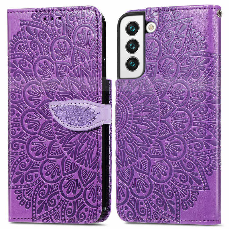 Funda de Cuero Cartera con Soporte Patron de Moda Carcasa S04D para Samsung Galaxy S21 Plus 5G