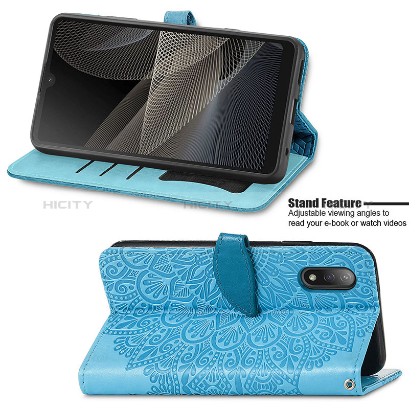 Funda de Cuero Cartera con Soporte Patron de Moda Carcasa S04D para Sony Xperia Ace II