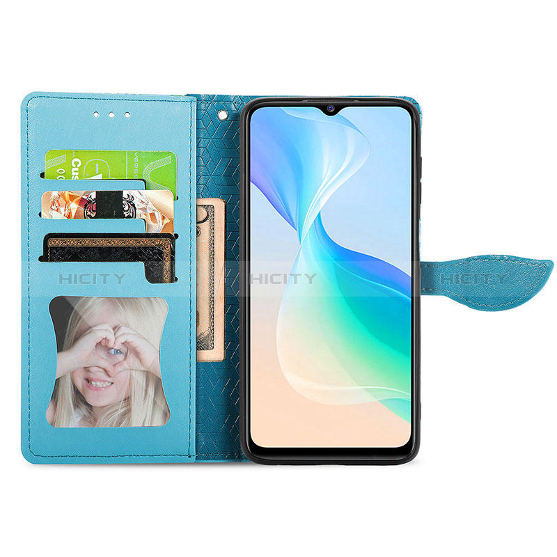 Funda de Cuero Cartera con Soporte Patron de Moda Carcasa S04D para Vivo Y76 5G