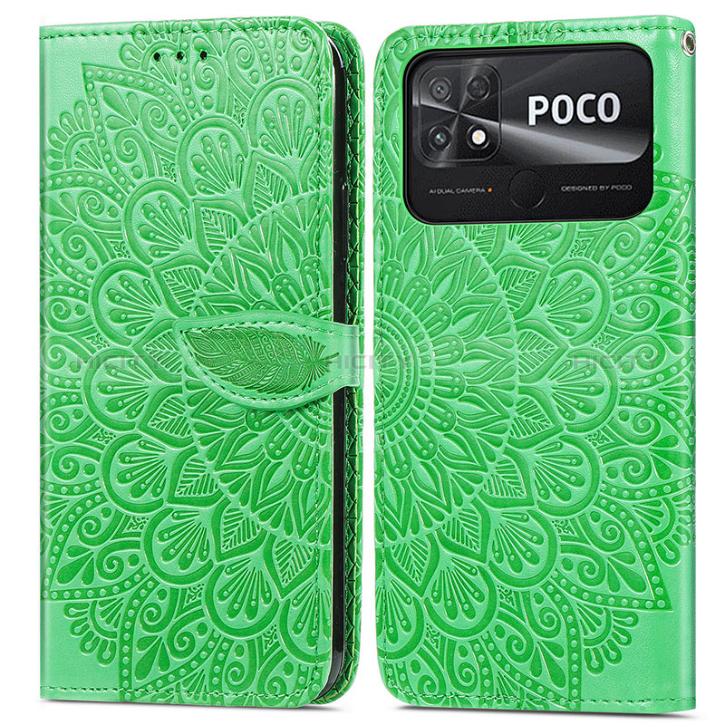 Funda de Cuero Cartera con Soporte Patron de Moda Carcasa S04D para Xiaomi Poco C40