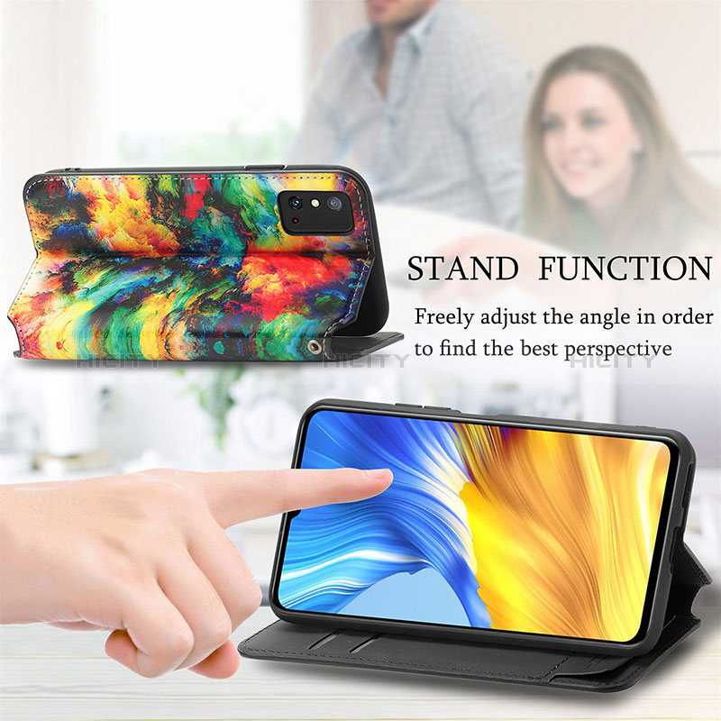 Funda de Cuero Cartera con Soporte Patron de Moda Carcasa S06D para Huawei Honor X10 Max 5G