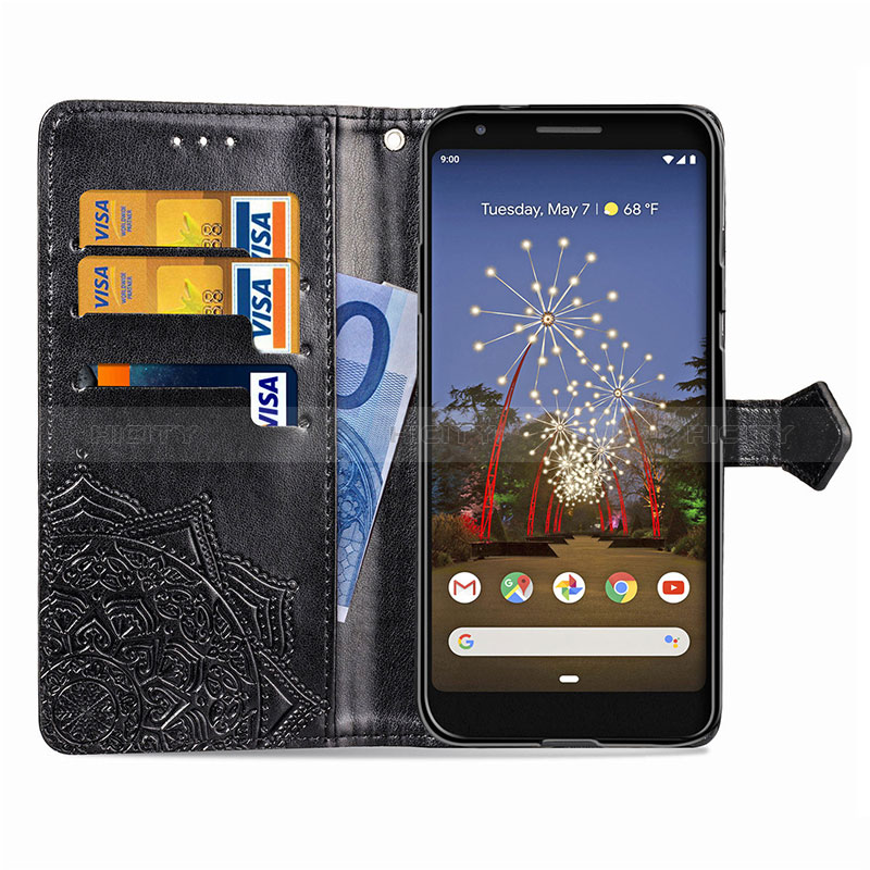 Funda de Cuero Cartera con Soporte Patron de Moda Carcasa S07D para Google Pixel 3a XL