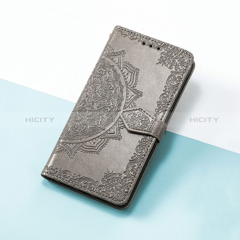 Funda de Cuero Cartera con Soporte Patron de Moda Carcasa S07D para Google Pixel 4 Gris