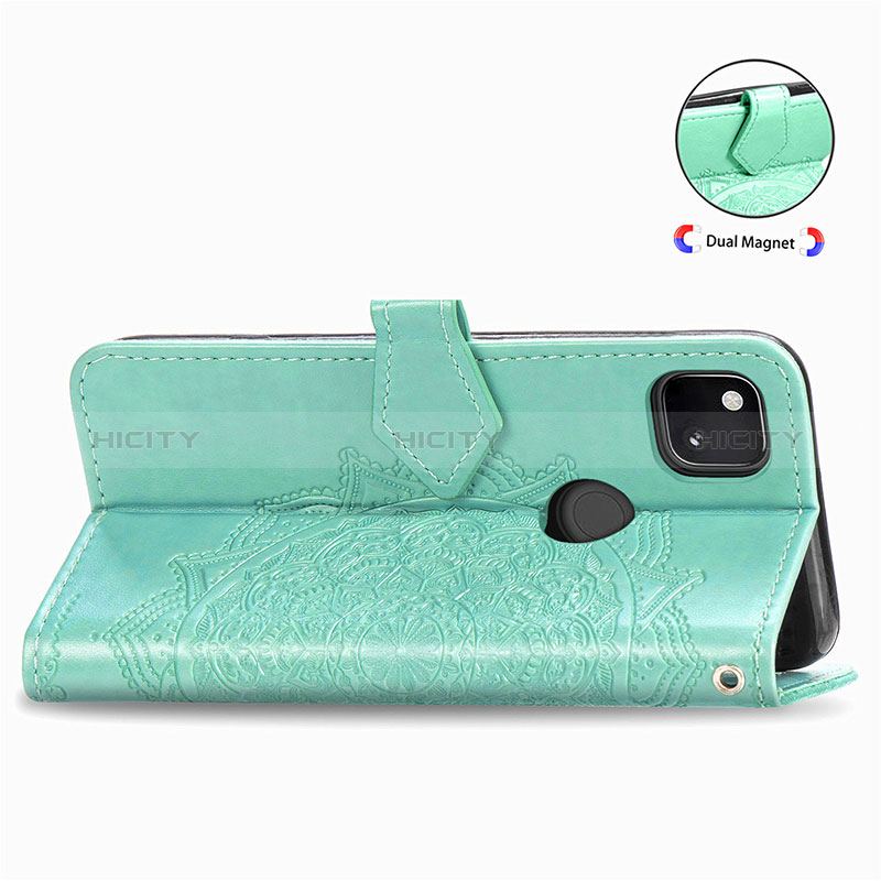 Funda de Cuero Cartera con Soporte Patron de Moda Carcasa S07D para Google Pixel 4a