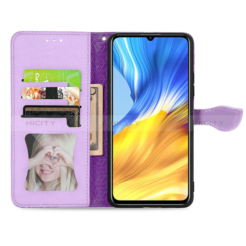 Funda de Cuero Cartera con Soporte Patron de Moda Carcasa S08D para Huawei Honor X10 Max 5G