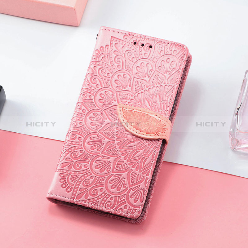 Funda de Cuero Cartera con Soporte Patron de Moda Carcasa S08D para Huawei P40 Lite E Oro Rosa