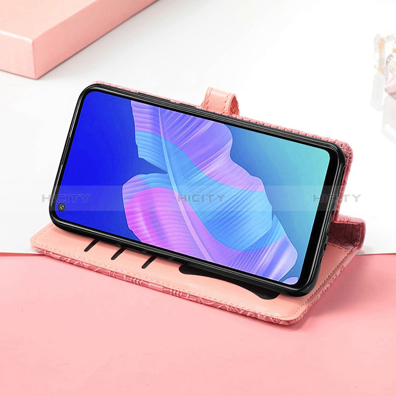 Funda de Cuero Cartera con Soporte Patron de Moda Carcasa S08D para Huawei Y7p