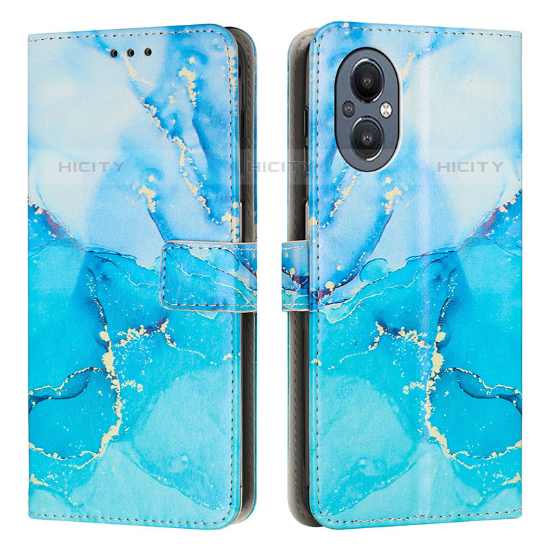 Funda de Cuero Cartera con Soporte Patron de Moda Carcasa Y01X para OnePlus Nord N20 5G Azul