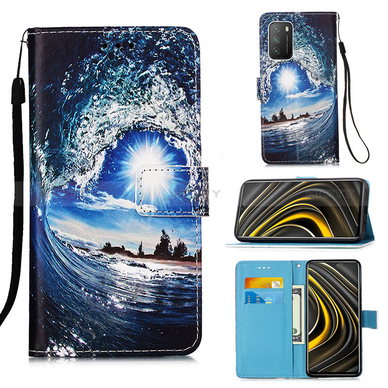 Funda de Cuero Cartera con Soporte Patron de Moda Carcasa Y02B para Xiaomi Poco M3