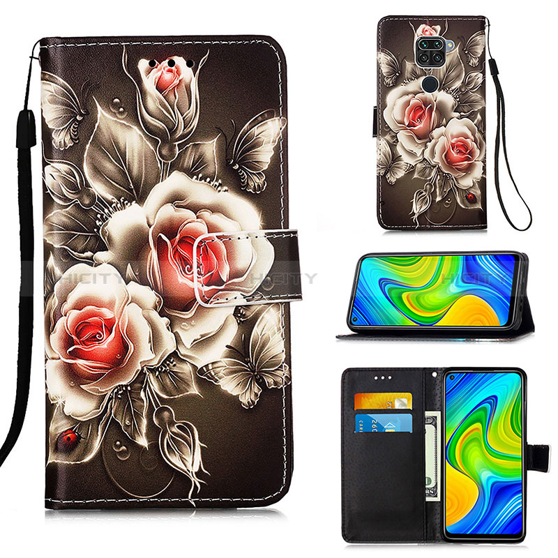 Funda de Cuero Cartera con Soporte Patron de Moda Carcasa Y02B para Xiaomi Redmi Note 9